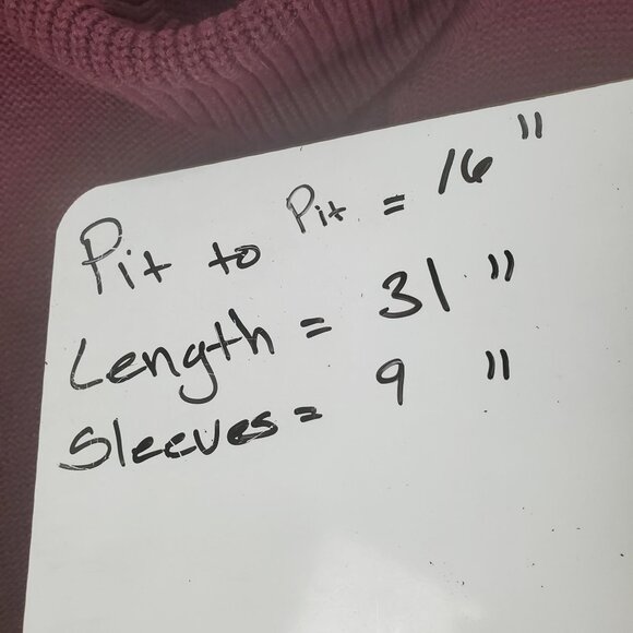 ATHLETA Womens Tunic Sweater SZ S Tisbury Cable Knit Cashmere Turtleneck Maroon - Picture 5 of 10